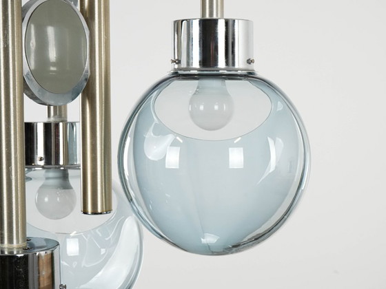 Image 1 of Kroonluchter uit het ruimtetijdperk, Muranoglas, jaren 70, gemaakt in Italië