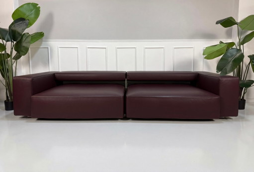 B&B Italia Andy Sofa Leder Rot Leder Luik Ausstellungsstück