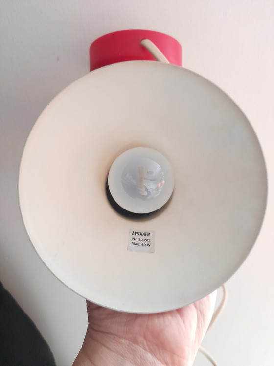 Image 1 of Aplique de pared danés rojo Lyskaer de los años 80