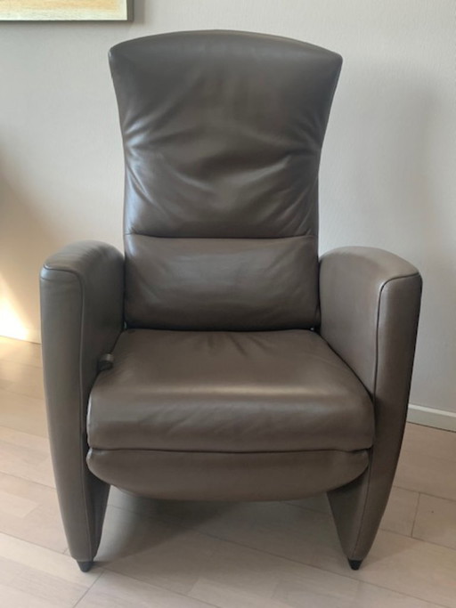 Jori Ledersessel in Taupe, manuelle Bedienung, sehr guter Zustand! – verstelbare relaxstoel, Leather