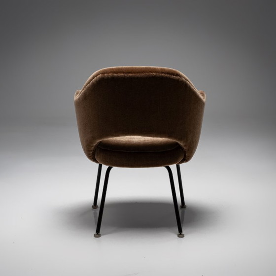 Image 1 of Model 71 Dining Chair in Deep Brown by Eero Saarinen for Knoll