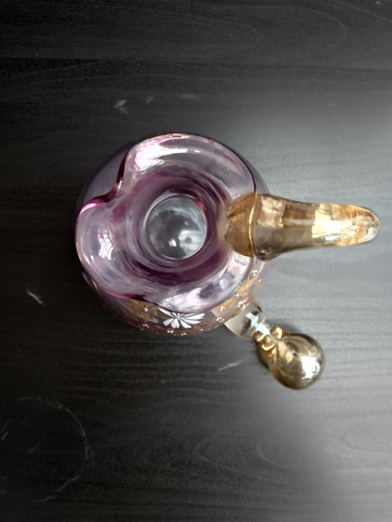 Image 1 of Antica caraffa in vetro con tappo; art niveau / stile Baccarat