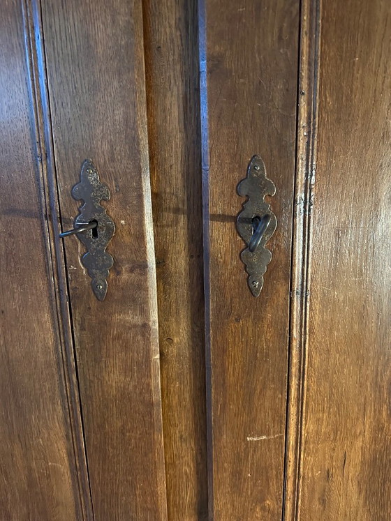 Armario antiguo de roble, Armarios de almacenamiento, Madera, Metal, Marrón, Klassiek (foto 4 de 6)