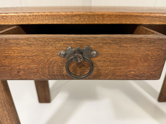 Mesa consola rústica de roble años 60, Madera, Marrón (foto 16 de 19)