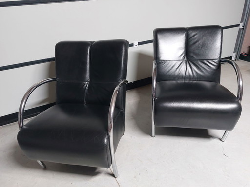 2x italienischer Design-Sessel