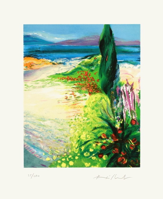 Image 1 of Jean Pierre POPHILLAT Le cyprès Gesigneerde litho 1985