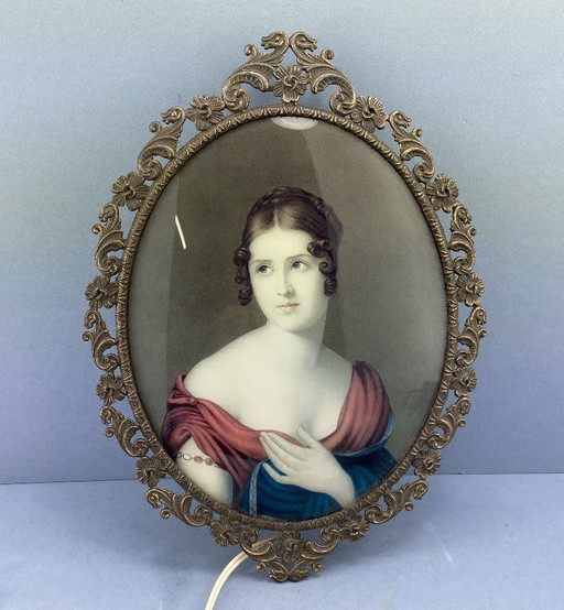 Vintage Verlichte Portret Paolina Bonaparte 40cm