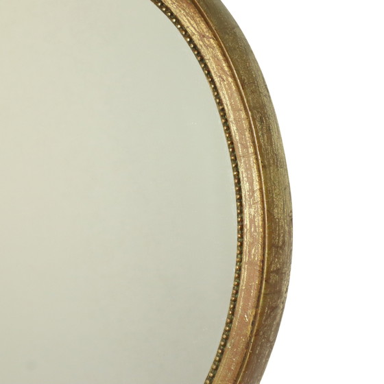 Image 1 of Oval Gold Leaf Gilded Mirror