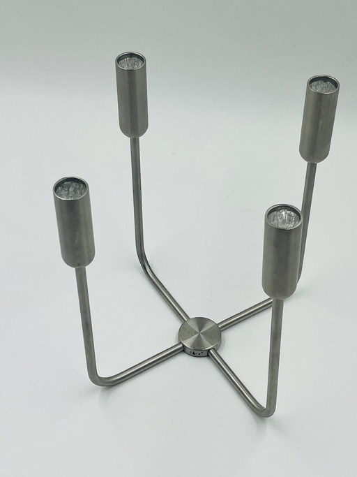 Lampadario minimalista ZACK in acciaio spazzolato