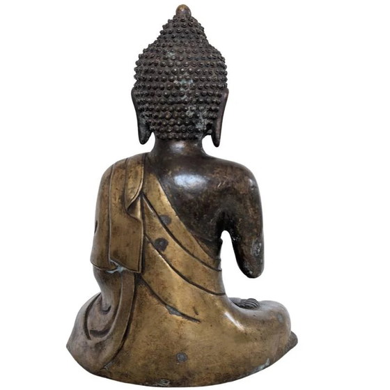 Buda chino sentado con rastros de dorado y marca de laca estampada, lote 190 – Esculturas, Bronze (photo 5 of 15)