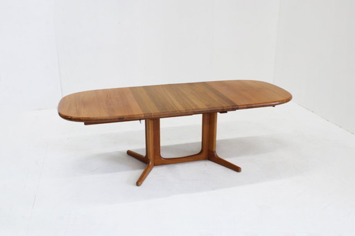 Tavolo da pranzo ovale allungabile vintage Glostrup in teak massello, stile danese.