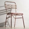 Antique red and white terrace chairs (c.1920). Set of 4 pieces – Garden chairs, Wood, Iron (photo 38 of 40)