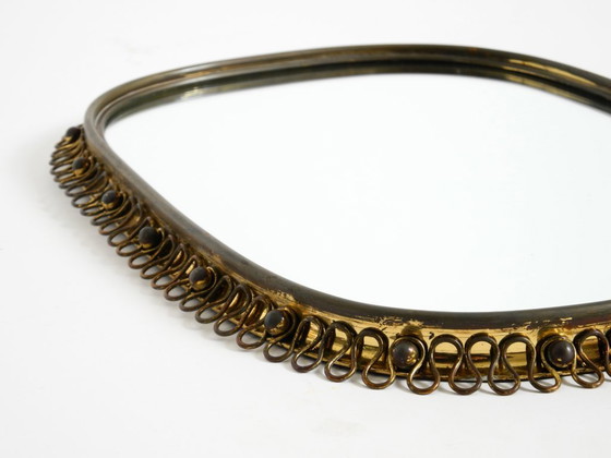 Image 1 of Prachtige messing wandspiegel in mid-century modern stijl van Josef Frank voor Svenskt Tenn Sweden.