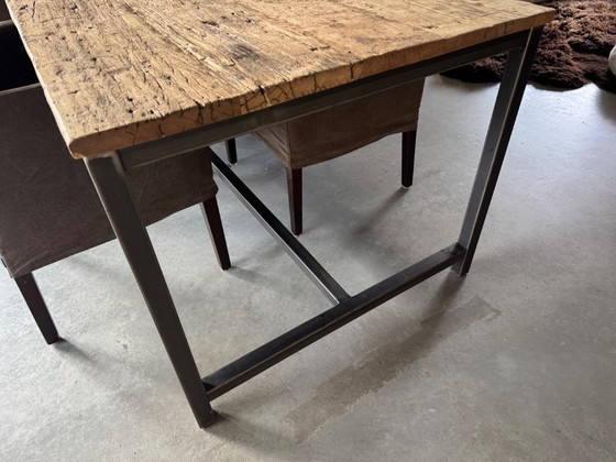 Image 1 of ¡Mesa de comedor grande de roble hecha a mano, rústica y robusta, de 320 cm!