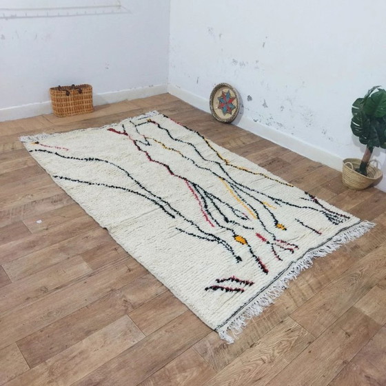 Image 1 of Authentic Berber Unic Rug – 100% Natural Wool Handwoven (237 × 148 cm)