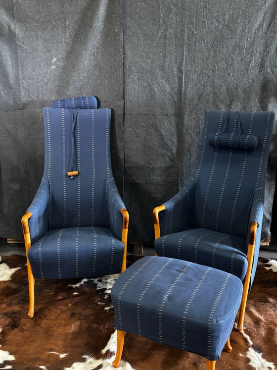 2 Giorgetti Armchairs – Textile, Wood (photo 2 of 7)