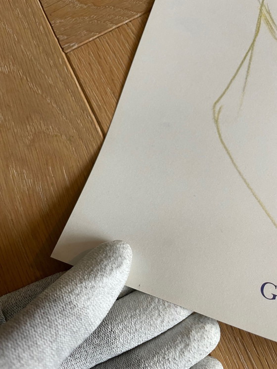 Image 1 of David Hockney, Dessins Et Gravures Ausstellungsplakat, Imp. Dermont-Paris, Gedruckt in Frankreich