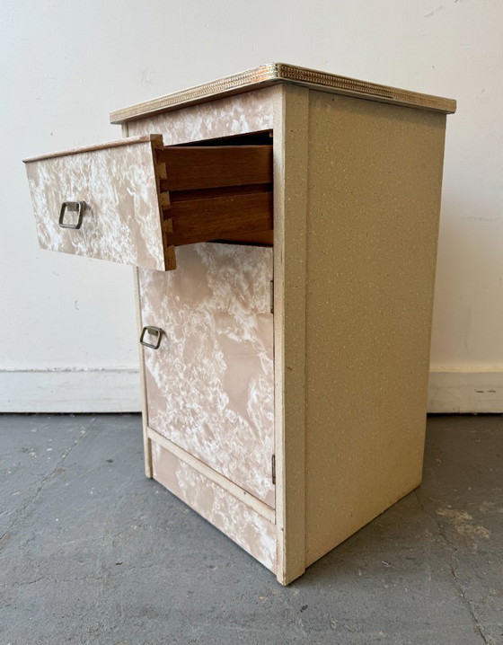 Image 1 of Vintage Bedside Table with Drawer