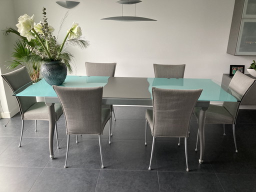 Dining Table(Ciacci) With 6 Chairs ((Martina)