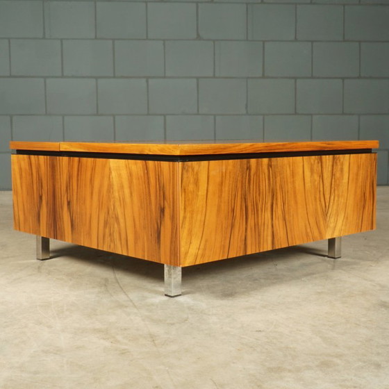 Vintage Design Coffee Table with Storage – 1960s – Chrome (photo 10 of 14)