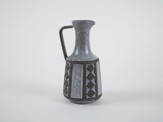 Image 1 of Grey ceramic vase, Danish design, 1970s, manufactured by Frank Keramik