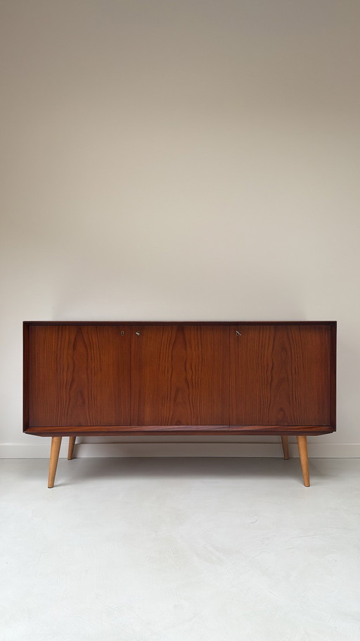 Vintage wooden sideboard from Brantorps with 3 doors