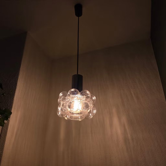 Helena Tynell Bubble lamp 1960s, Vintage Pendant lamp, Glashütte Limburg, Metal, Glass, Transparent (photo 13 of 13)