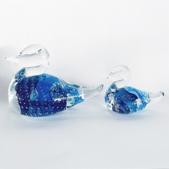 Vintage Mid-Century FM Konstglas Ronneby Glass Duck Figurines Set Birds 1970s – Decorative Objects (photo 4 of 22)