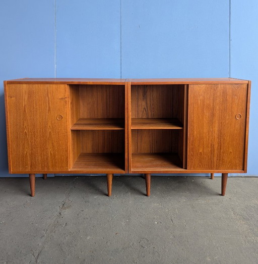 2x Buffet bas / Bibliothèque Vintage en Teck - Années 1960
