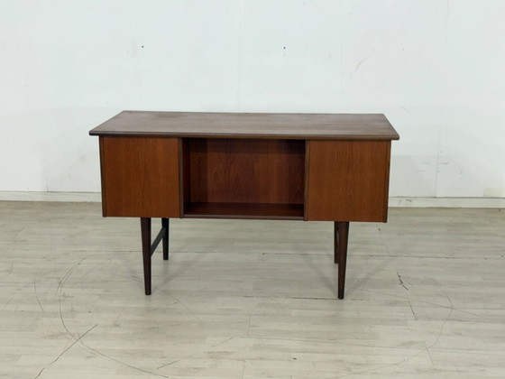 Image 1 of Danish teak desk office desk table wood vintage