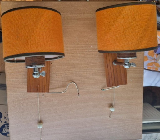 2x Lampada da parete o da notte vintage