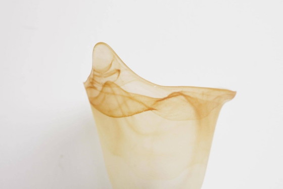 French Fish Wall Sconce Chrome Lamp Peach Orange Marbled Glass Tulip Light – Wall lights, Metal (photo 10 of 10)