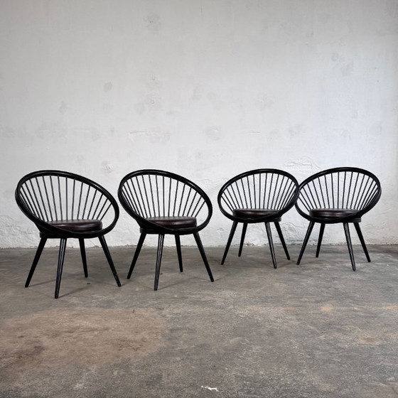 Image 1 of Set aus 4 „Circle“-Loungesesseln im Stil von Yngve Ekström, 1960