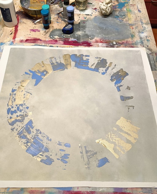 Artist canvas - Ugo Vistosi - Grande Reset Blue Sky