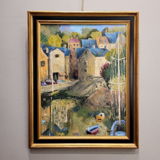 "L'Aven au Port", Marthe Germain, Post-Impressionism, 1986 - France