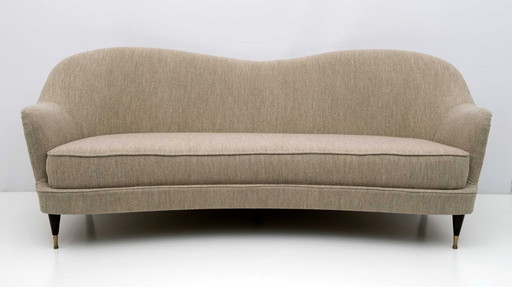 Gio Ponti Style Mid-Century Modern Italian Sofa for Isa Bergamo, 1950s