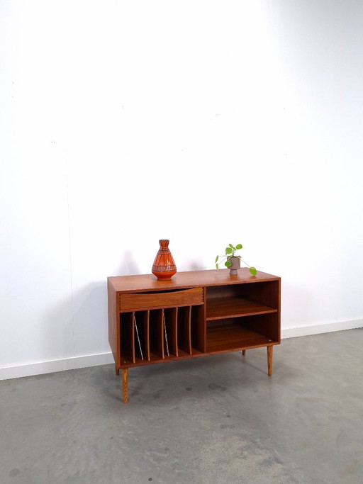 Teak LP cabinet with drawer, TV & media unit, sideboard