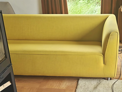 Gelderland 4800 De Ploeg in tessuto da 2,5 posti giallo oro, in buone condizioni