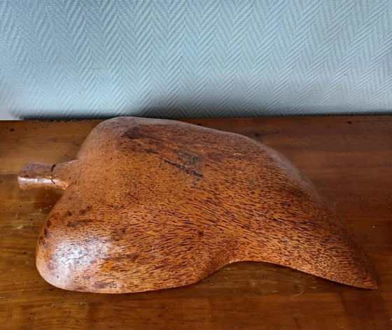 Image 1 of Große, brutalistische Holzschale, 65 cm