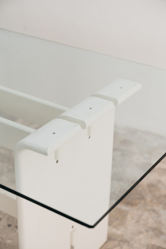 Image 1 of Pierre Cardin Dining Table, Wood and Crystal, 1970s Design, Modern Antiques