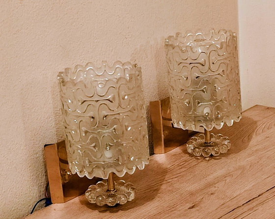 Image 1 of Kalmar Franken - Pair of Wall Lights

Textured Glass - Austria - 1960s