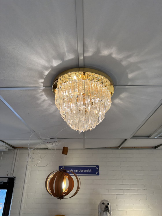 Image 1 of Vintage Murano glass ceiling light, Novaresi, Italy 1980s