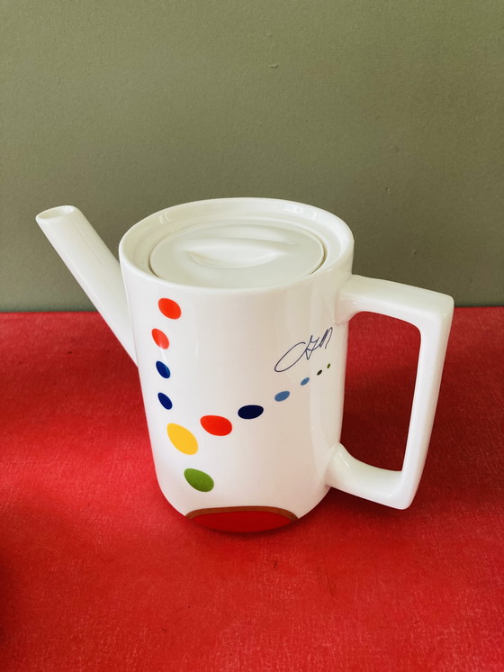 Image 1 of Tetera con taza y platillos Corry Ammerlaan