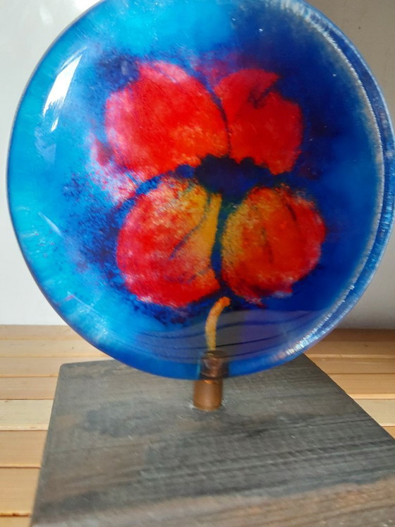 Image 1 of Signed Scandinavian glass sculpture by Steninge Slott