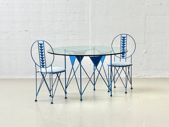 Image 1 of Rare dining set by Frank Lloyd Wright for Cassina, First Edition I Maestri, 1980s