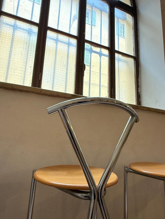 Image 1 of Sgabelli da bar in legno vintage