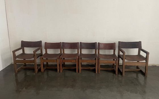 Image 1 of Set van zes eettafels