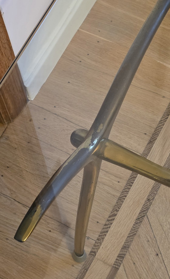 Kouloufi salontafel | Mid-century gepolijst messing en dik glas – Brass (photo 5 of 8)