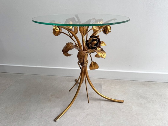 1x Tavolino vintage Hans Kögl Florentine Rose - Eclettico – Tavolini, Glass, Metal (photo 4 of 24)