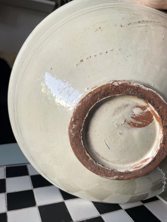 Image 1 of Grote keramische schaal Lebrillo Oud uit Nijar Almeria